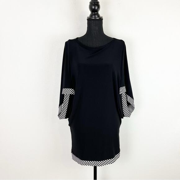 Vintage Joseph Ribkoff Mod Mini Dress Black - Picture 2 of 10